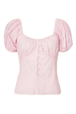 Quiz Summer Tops|Day Tops>Baby Pink Button Front Top