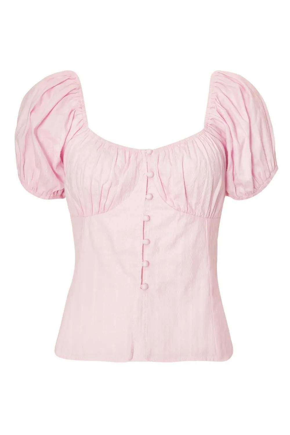 Quiz Summer Tops|Day Tops>Baby Pink Button Front Top