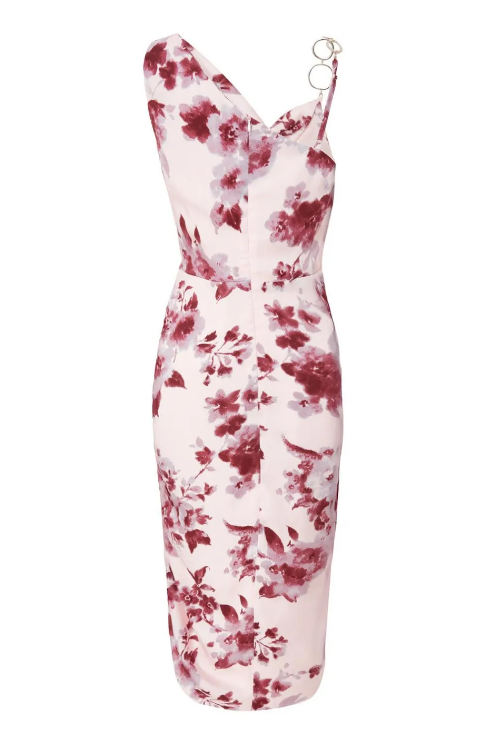 Quiz Day At The Races|Summer Clothes>Baby Pink Satin Floral Midi Dress
