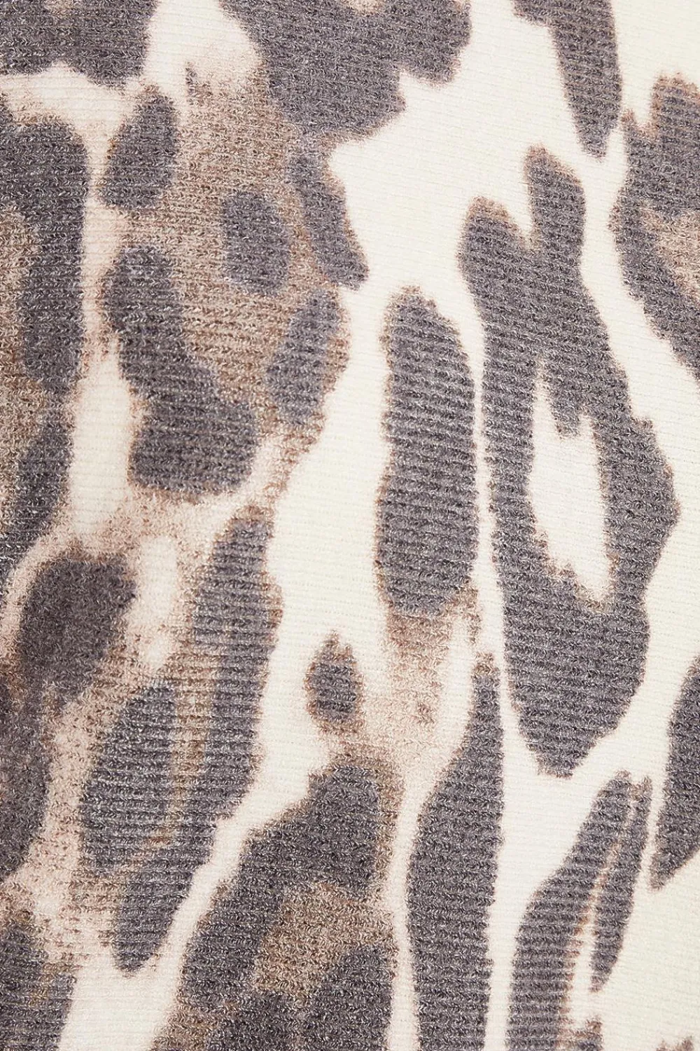 Quiz Knitwear|Jumpers>Beige Knit Leopard Print Jumper