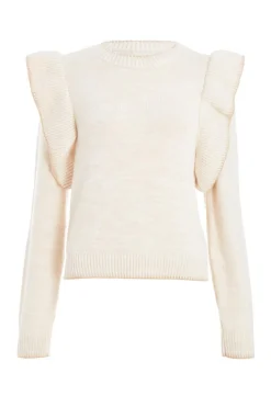 Quiz Knitwear|Jumpers>Knitted Frill Sleeve Jumper