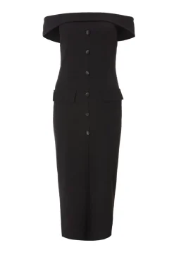 Quiz Evening Dresses|Day At The Races>Black Bardot Midaxi Dress
