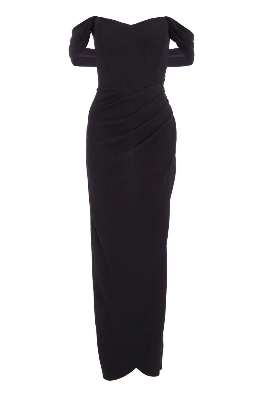 Quiz Prom Dresses|Wrap Dresses>Black Bardot Wrap Maxi Dress