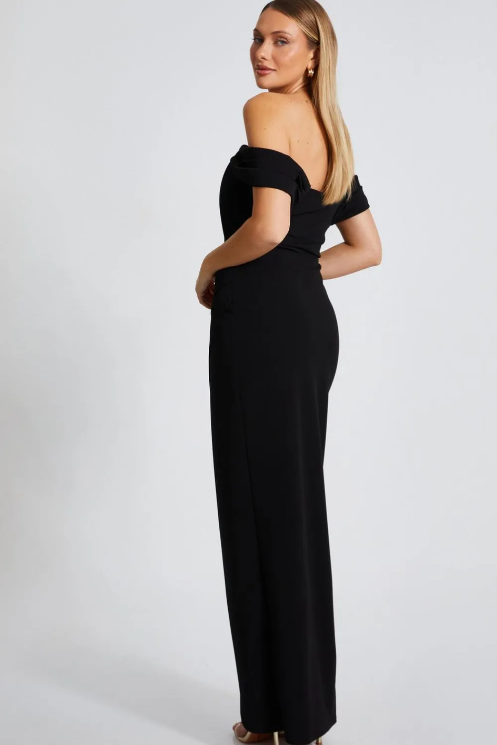 Quiz Prom Dresses|Wrap Dresses>Black Bardot Wrap Maxi Dress