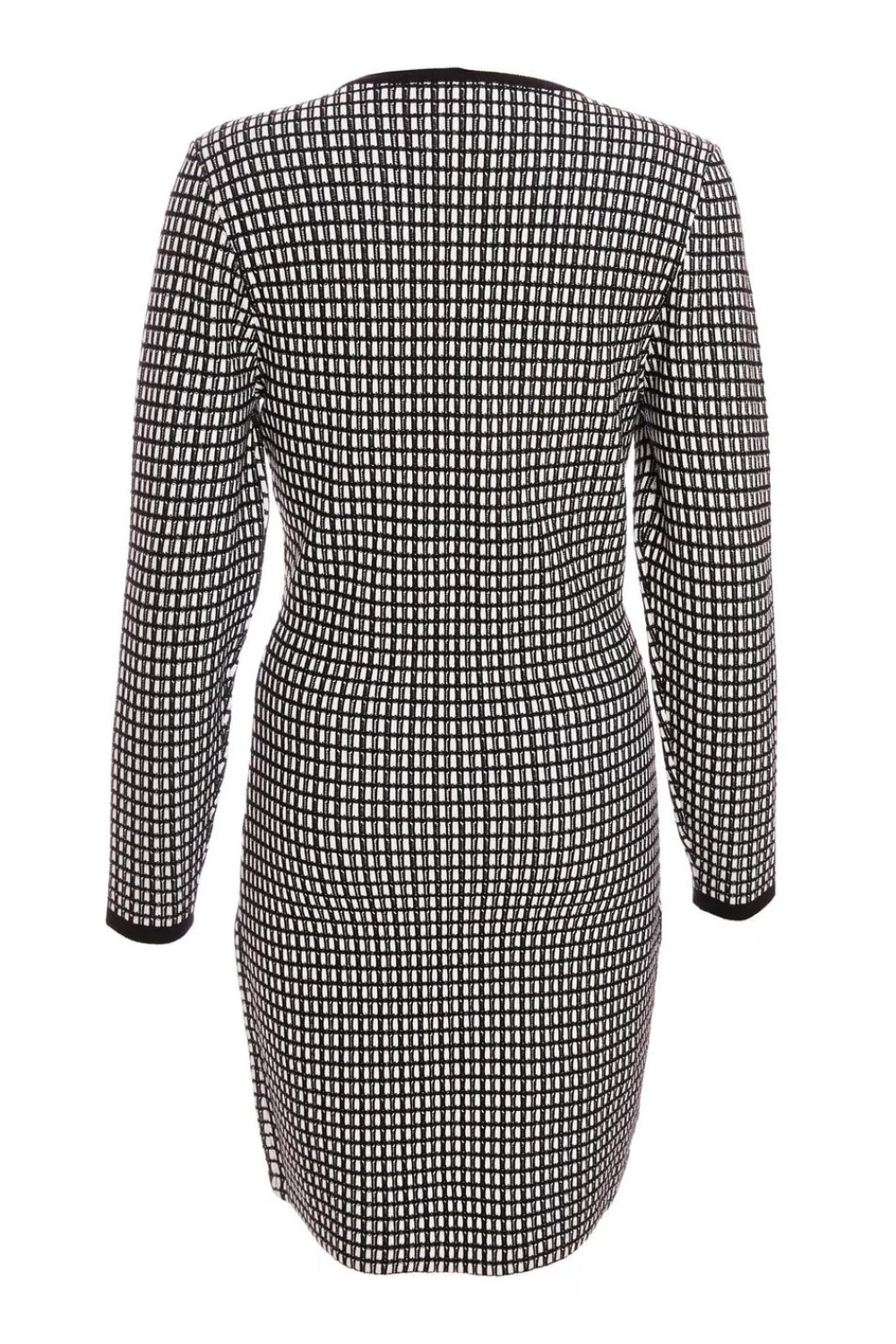 Quiz Workwear|Knitwear>Black Boucle KnitJumper Dress