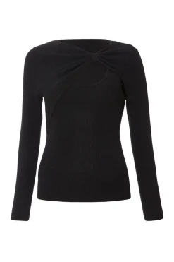 Quiz Tops|Modest>Bow Detail Knitted Top