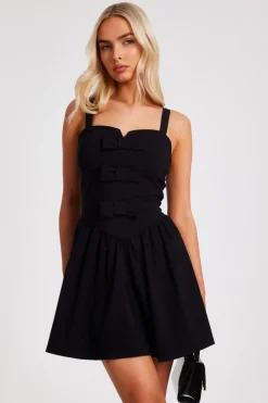 Quiz Going Out|Mini Dresses>Bow Front Mini Dress
