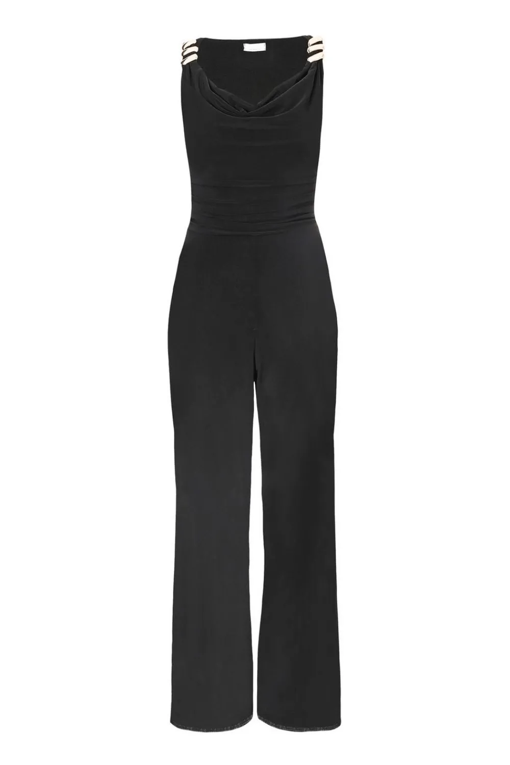 Quiz Going Out Jumpsuits|Evening Jumpsuits>Black Buckle Detail Jumpsuit