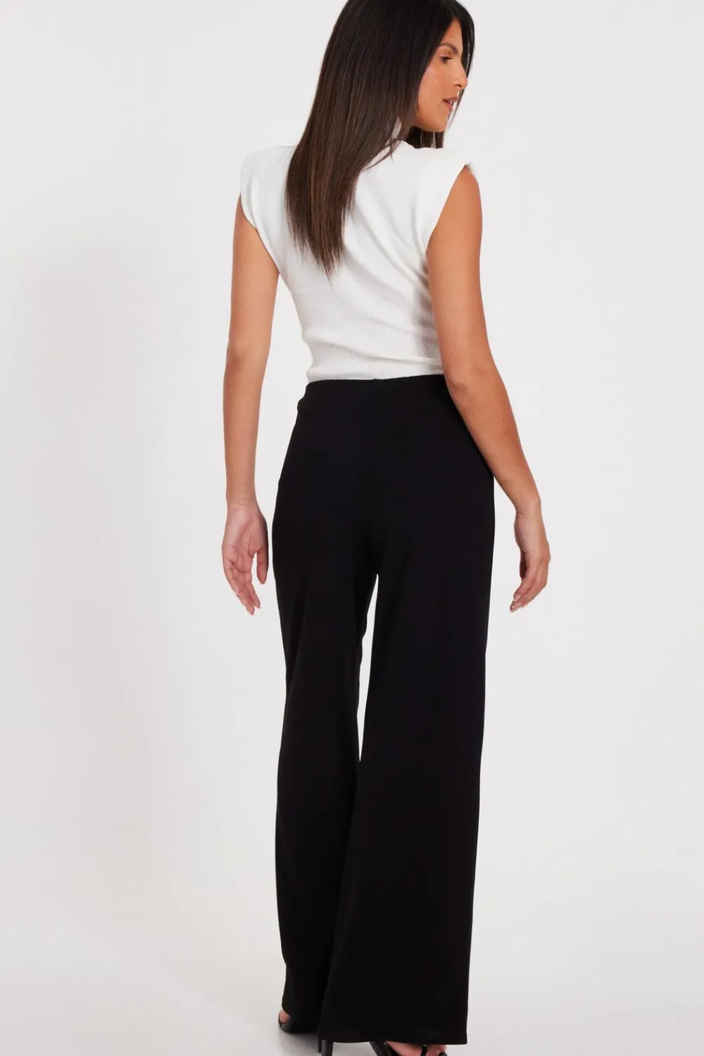 Quiz Workwear|Going Out>Black Buckle Palazzo Trousers
