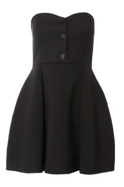 Quiz Summer Clothes|Evening Dresses>Black Button Front Mini Dress