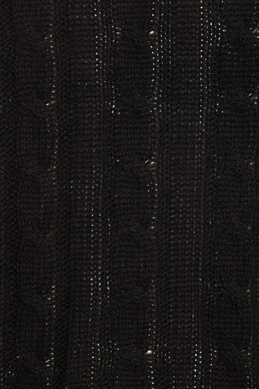 Quiz Tops|Schoolwear>Black Cable Knit Crop Jumper