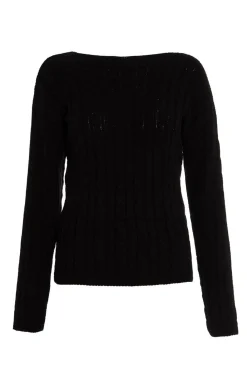Quiz Tops|Schoolwear>Black Cable Knit Jumper