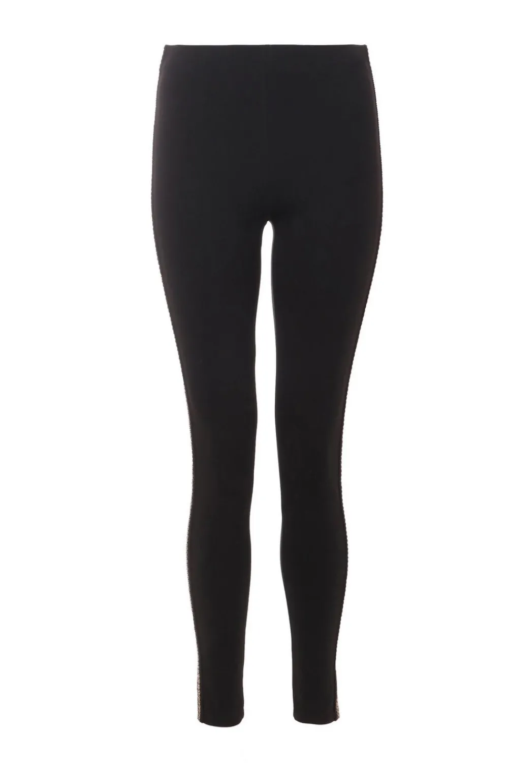 Quiz Leggings|Casual Clothing>Black Chain Trim Leggings