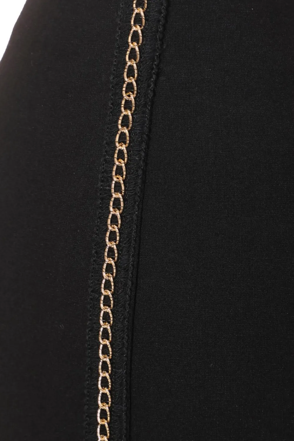 Quiz Leggings|Casual Clothing>Black Chain Trim Leggings