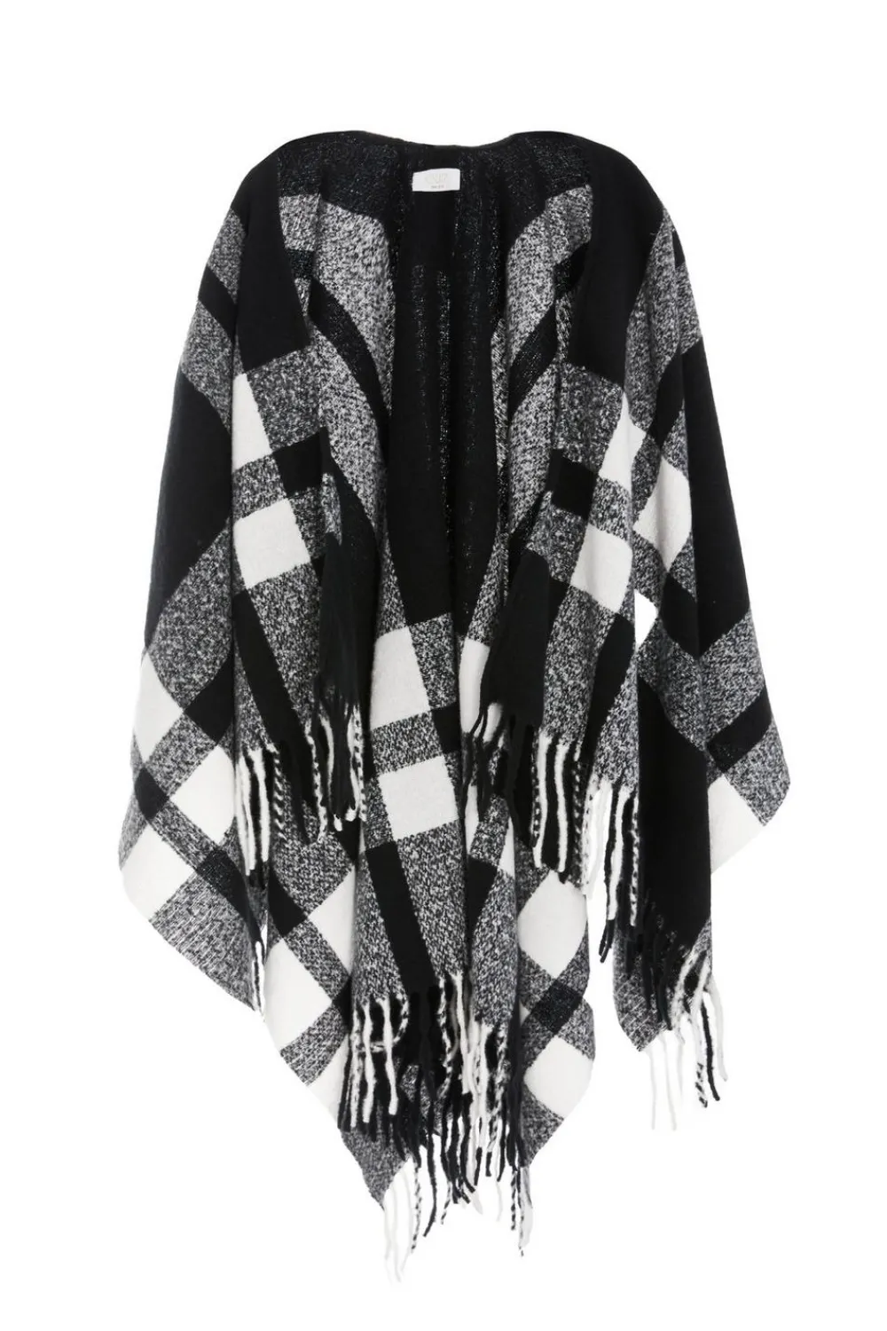 Quiz Capes & Ponchos|Casual Clothing>Check Print Tassel Cape