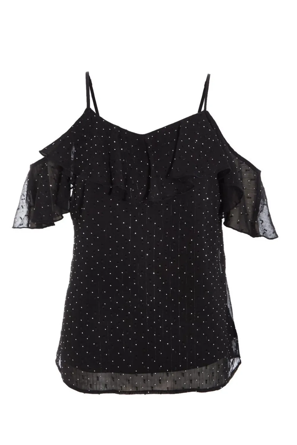 Quiz Going Out Tops|Tops>Chiffon Cold Shoulder Top