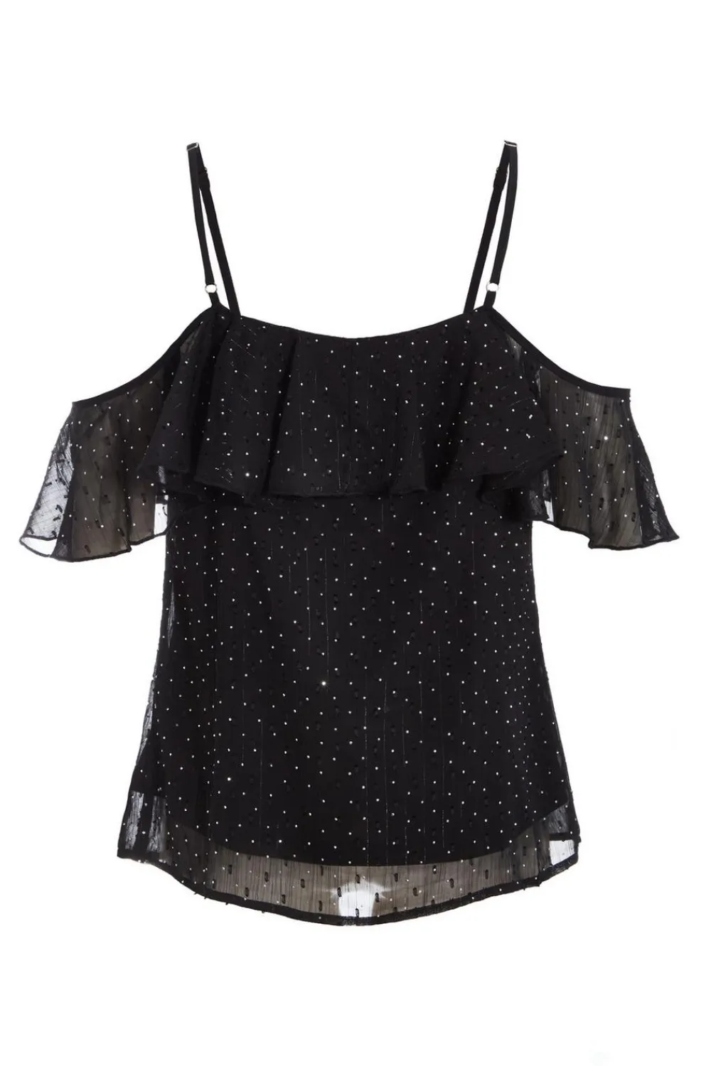Quiz Going Out Tops|Tops>Chiffon Cold Shoulder Top