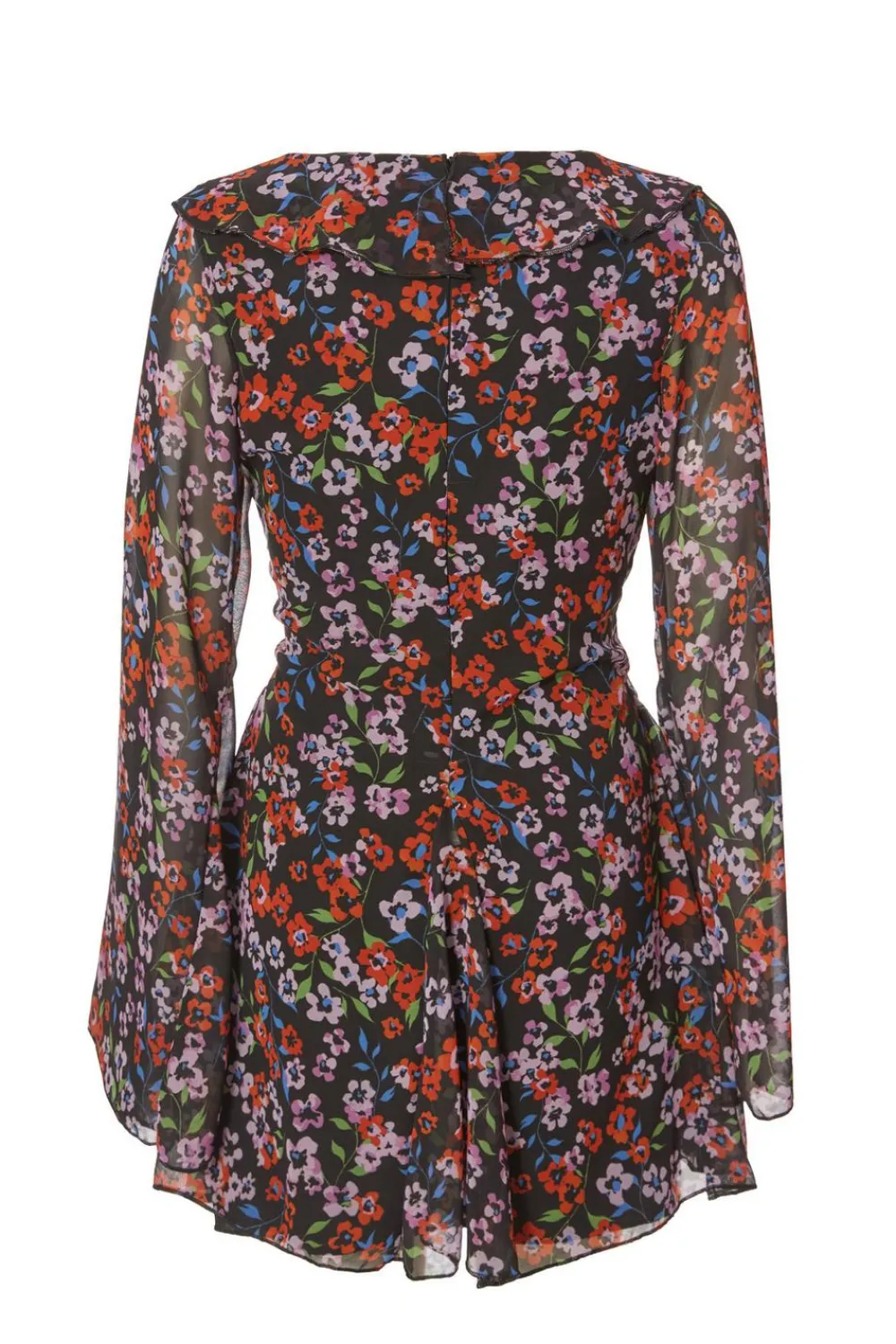 Quiz Summer Clothes|Going Out>Black Chiffon Floral Skater Dress