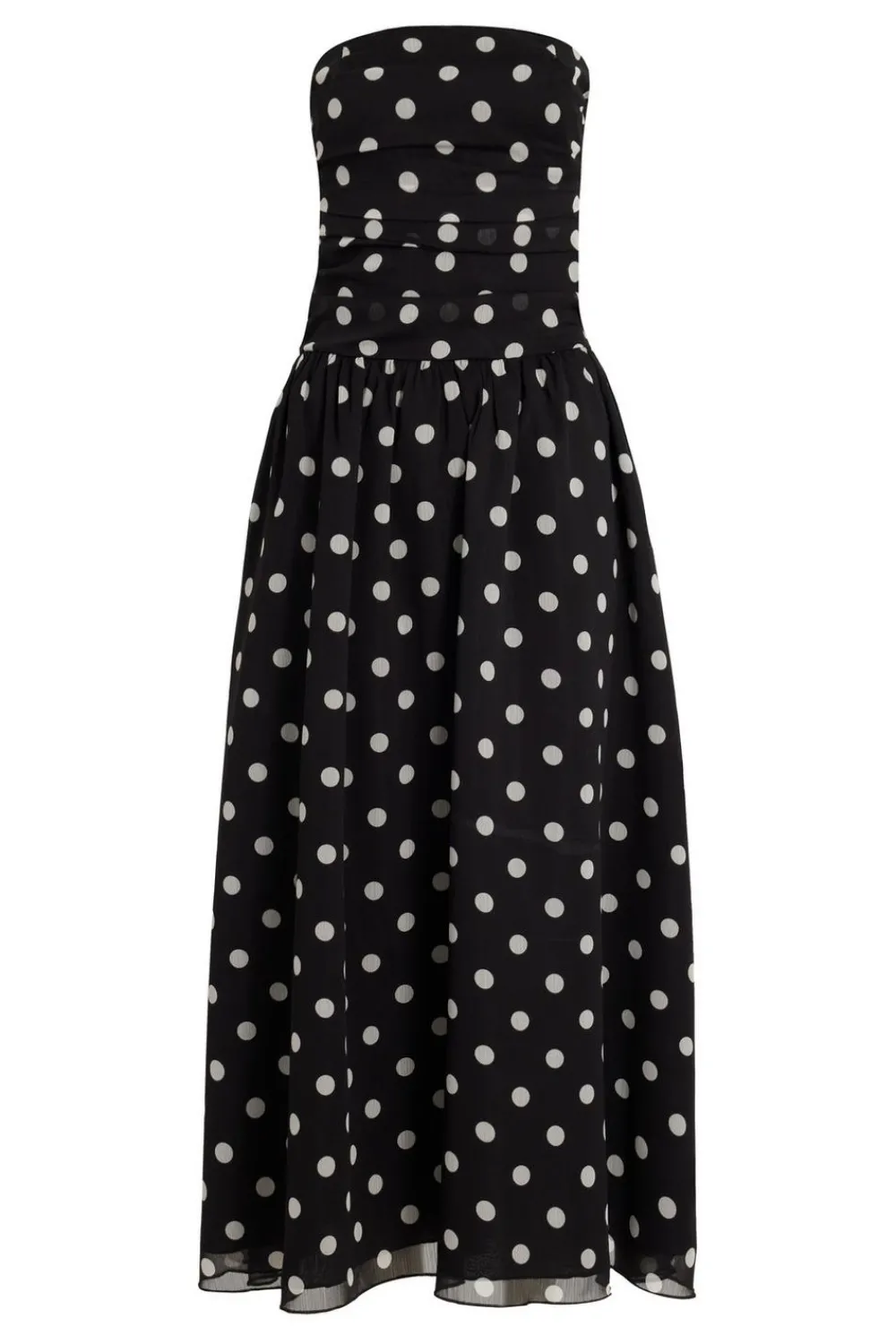 Quiz Summer Clothes|Holiday>Chiffon Polka Dot Midi Dress