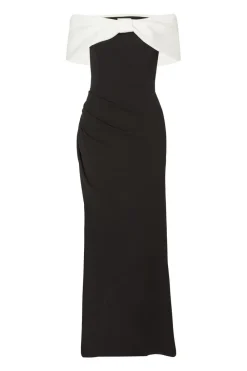 Quiz Prom Dresses|Prom & Ball>Black Contrast Bardot Maxi Dress