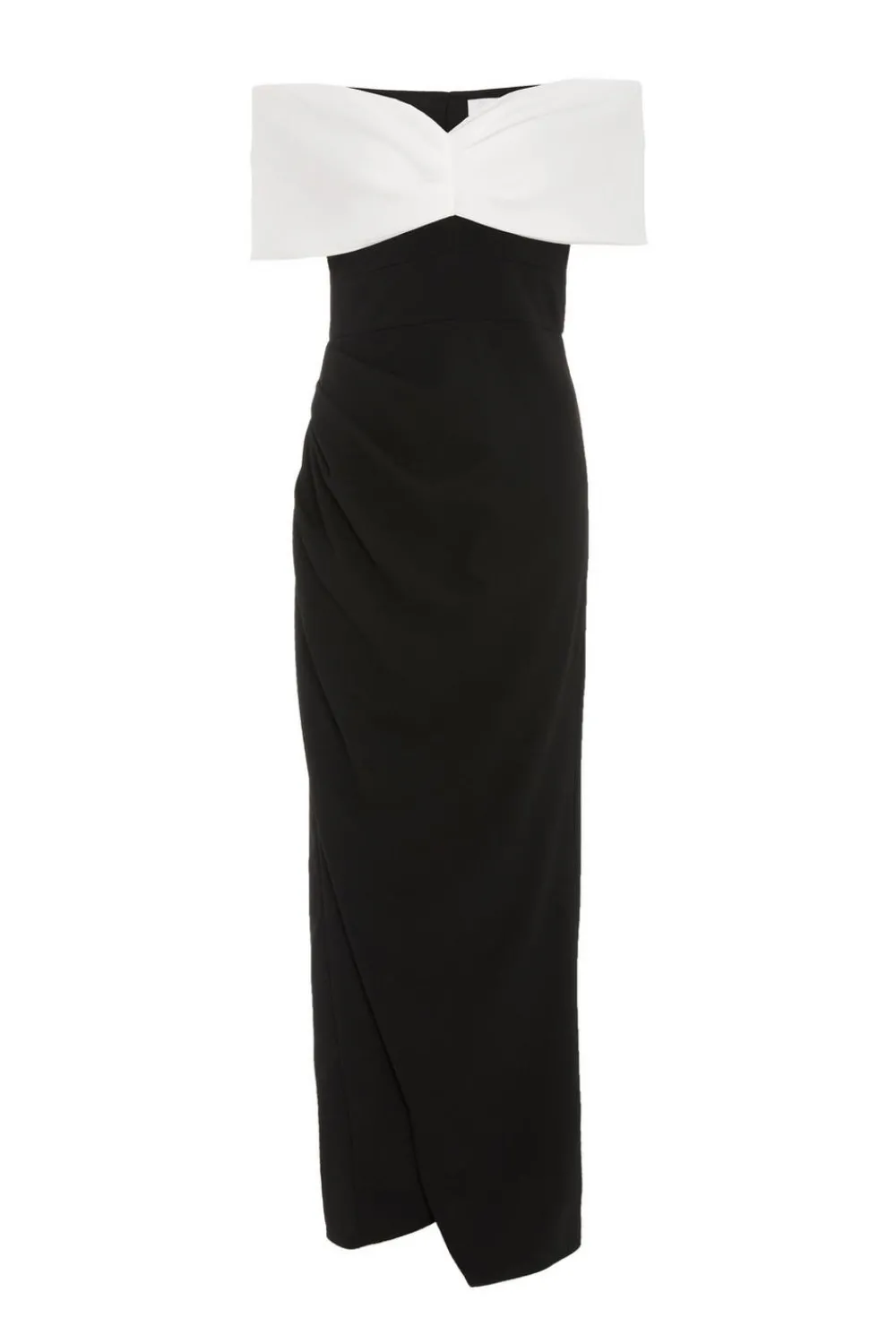 Quiz Prom Dresses|Evening Dresses>Black Contrast Bardot Ruched Maxi Dress