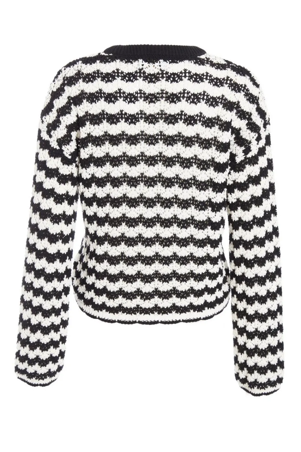 Quiz Knitwear|Casual Clothing>Black Contrast Knit Jumper