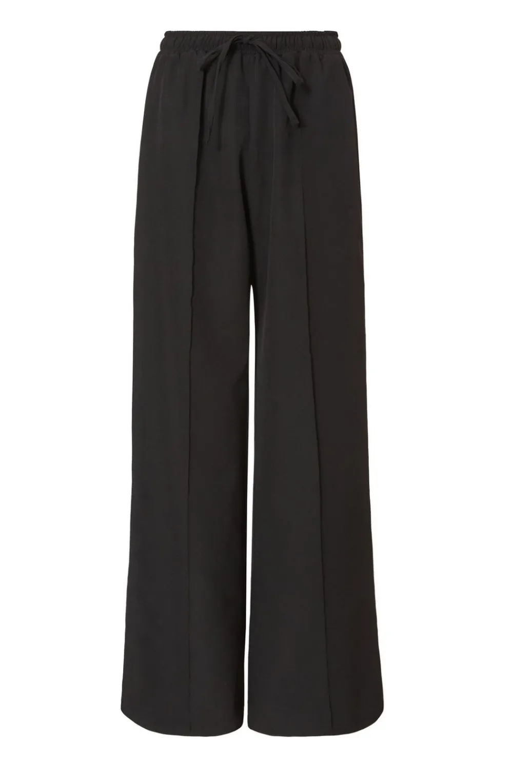 Quiz Workwear|Trousers>Black Contrast Striped Trousers