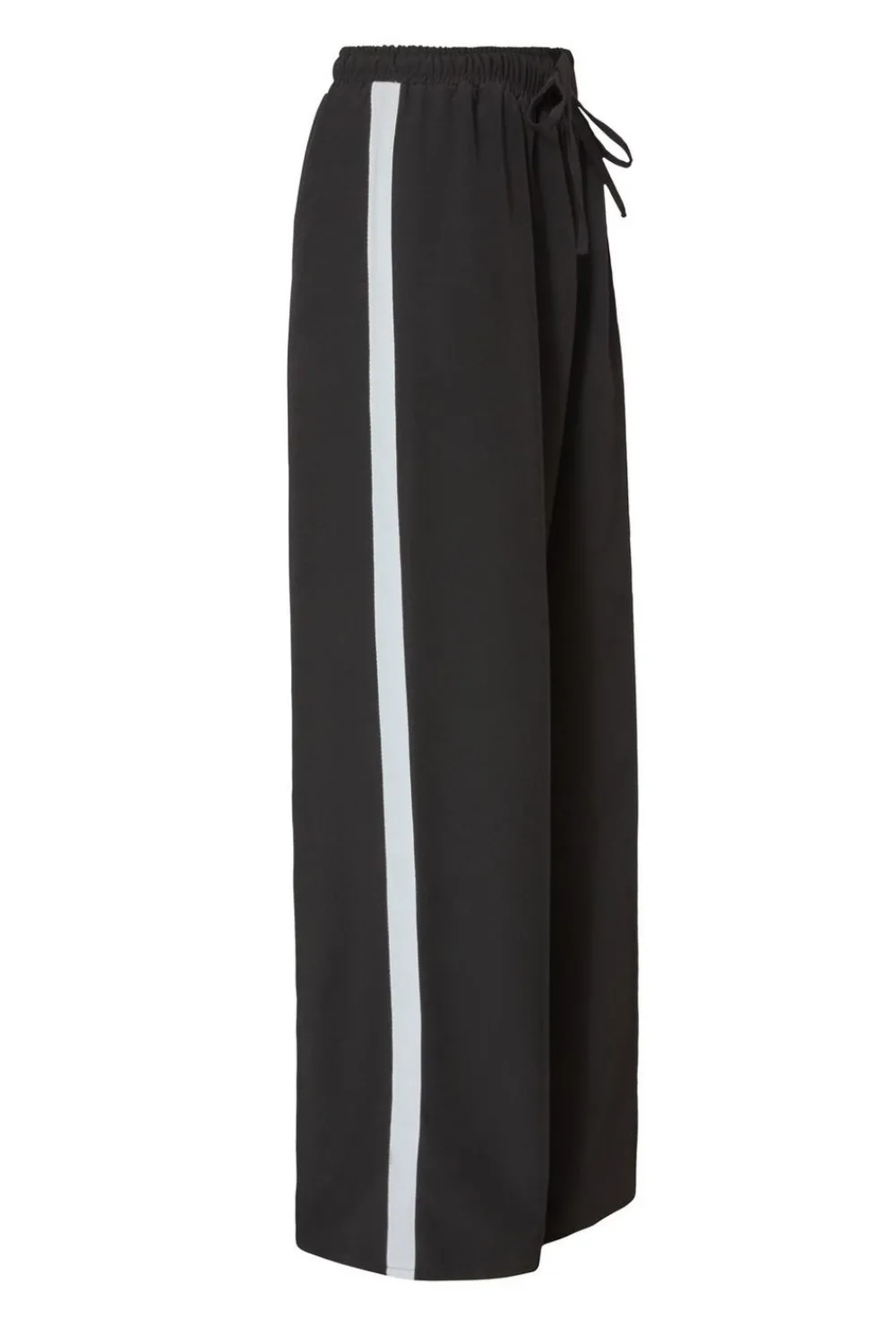 Quiz Workwear|Trousers>Black Contrast Striped Trousers