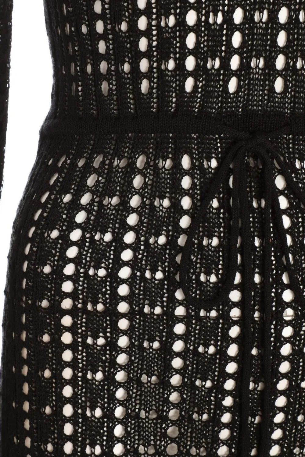 Quiz Knitwear|Holiday>Black Crochet Mini Dress