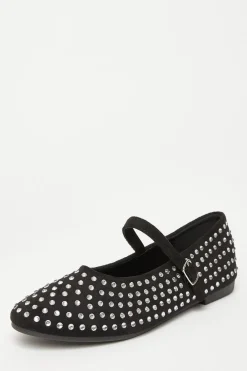 Quiz Pumps|Flats>Diamante Ballet Pumps