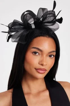 Quiz Wedding Accessories|Fascinators>Diamante Bow Headband Fascinator