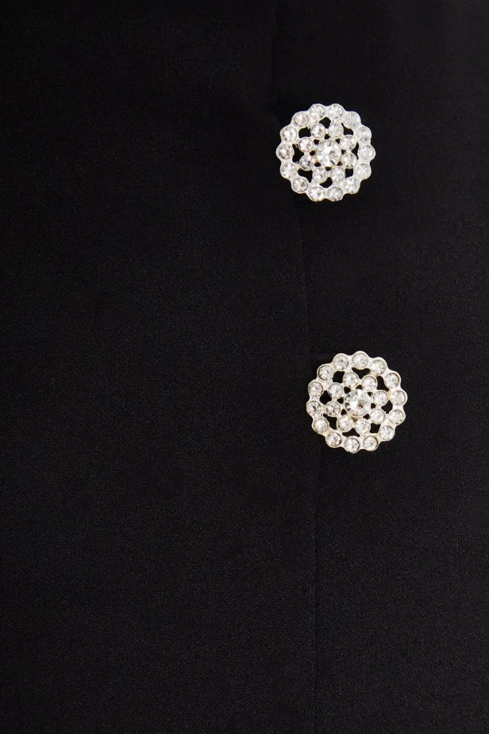 Quiz Christening Guest|Trousers>Black Diamante Button Palazzo Trousers