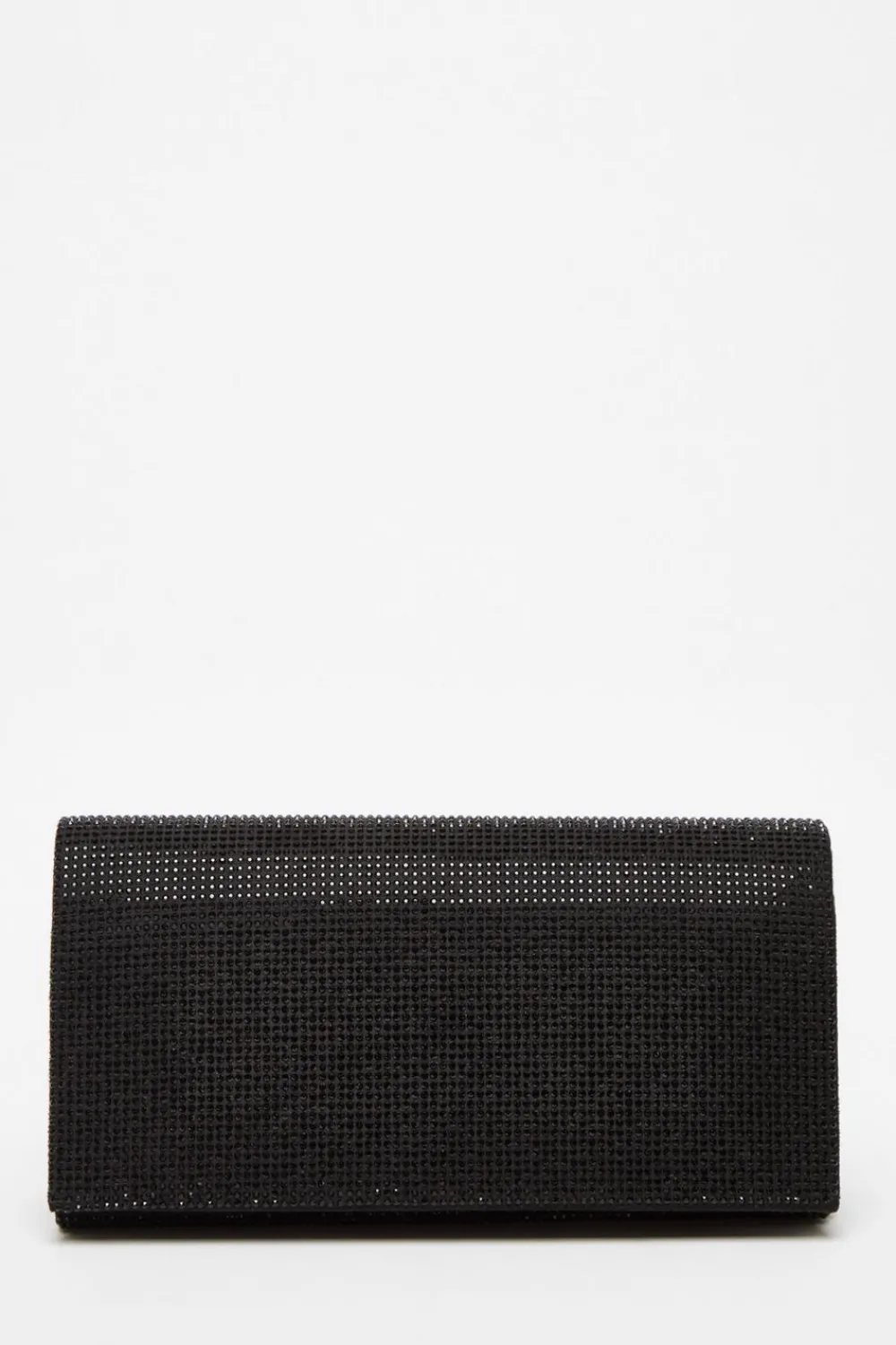 Quiz Wedding Accessories|Bags>Black Diamante Embellished Clutch Bag