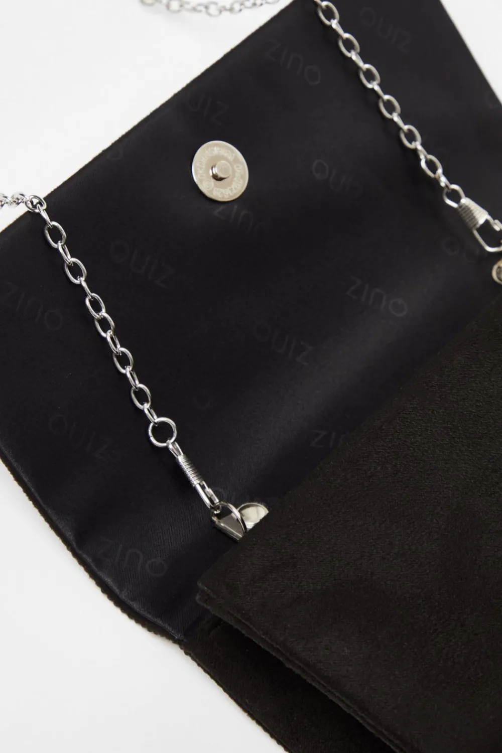 Quiz Wedding Accessories|Bags>Black Diamante Embellished Clutch Bag