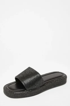 Quiz Sandals|Holiday Shoes>Diamante Flat Sandals