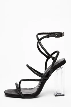 Quiz Occasion Shoes|Heels>Diamante Heeled Sandals