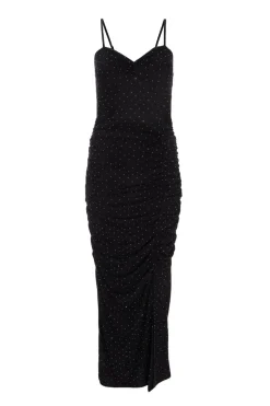 Quiz Evening Dresses|Occasion Dresses>Black Diamante Knot Front Maxi Dress