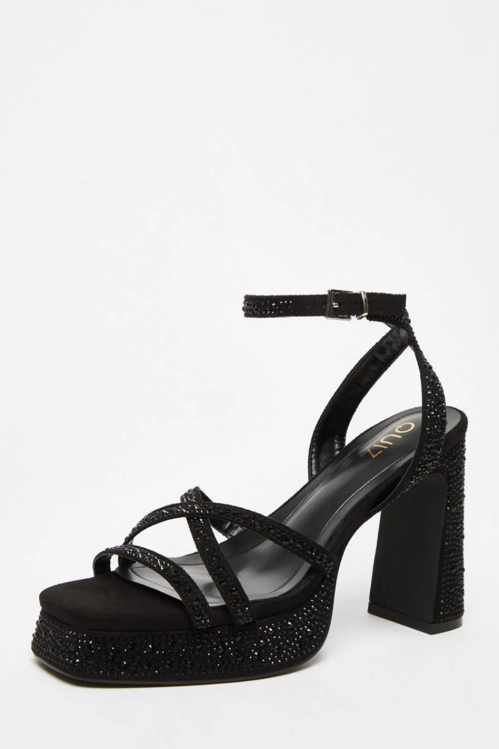 Quiz Shoe & Bag Sets|Sandals>Diamante Platform Heels