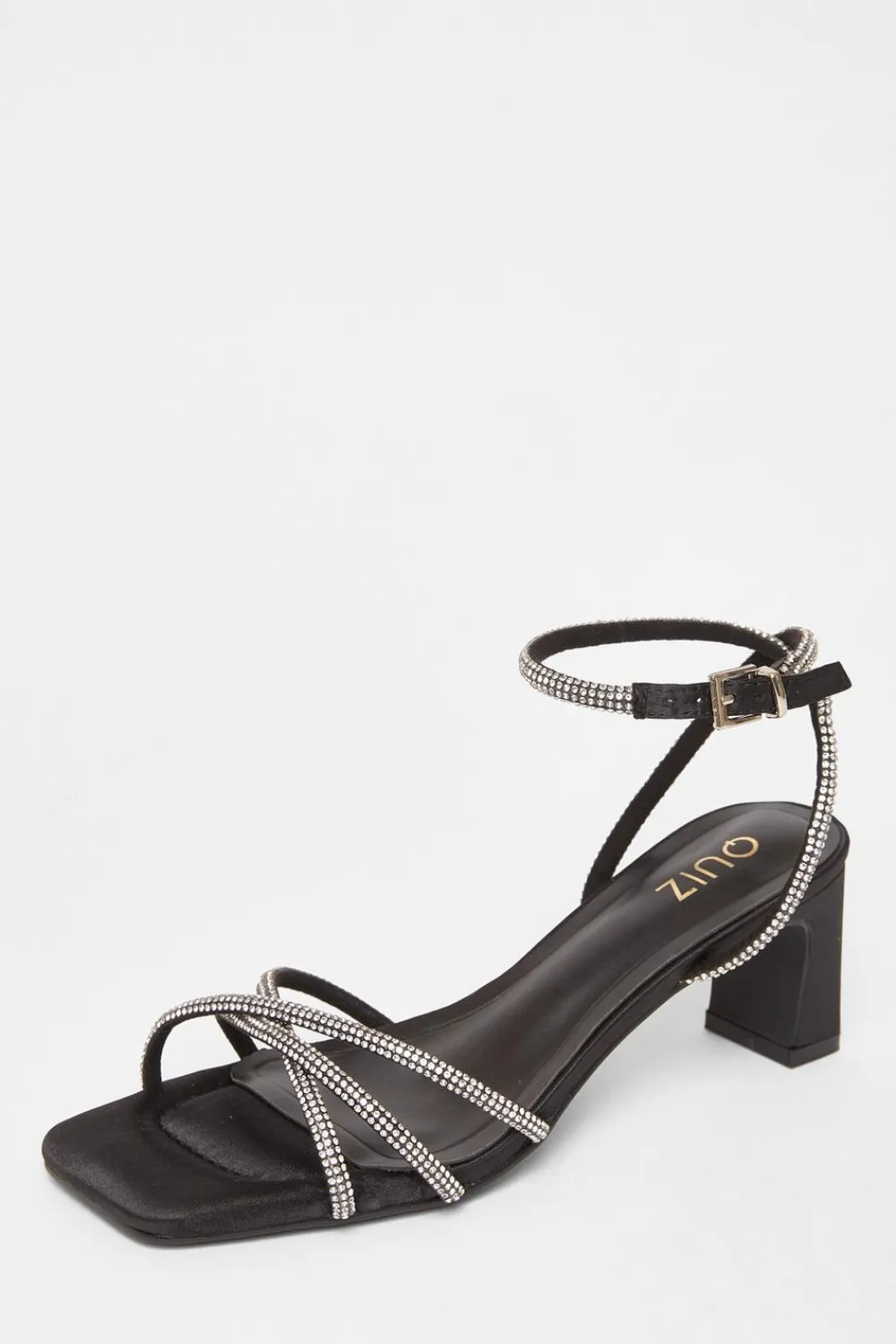 Quiz Occasion Shoes|Heels>Diamante Strap Block Heels