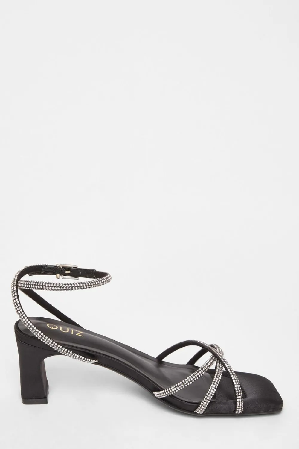 Quiz Occasion Shoes|Heels>Diamante Strap Block Heels