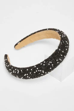 Quiz Hair Accessories>Black Embellished Headband