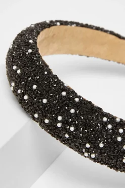 Quiz Hair Accessories>Black Embellished Headband