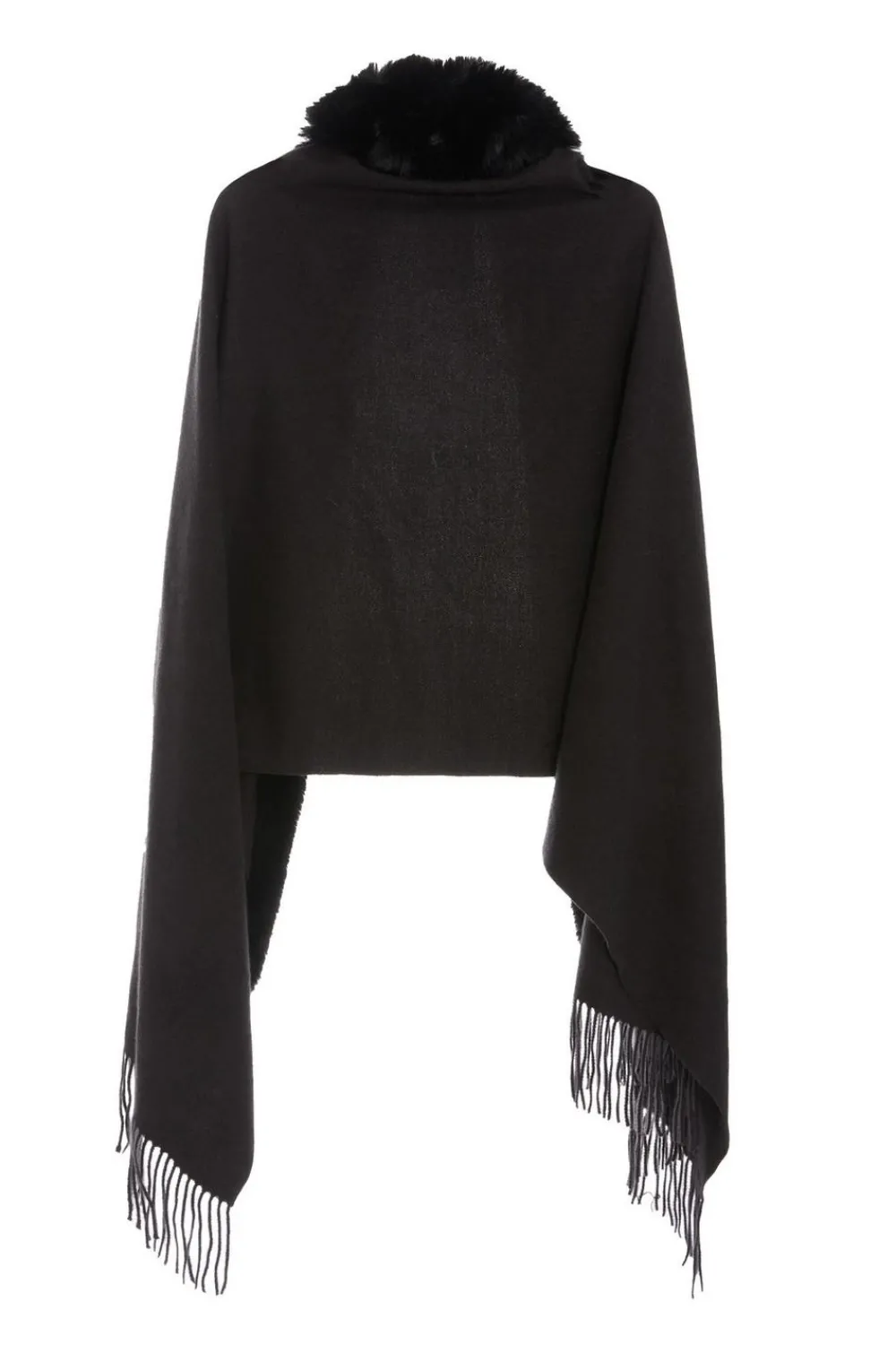 Quiz Capes & Ponchos>Faux Fur Trim Cape