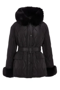 Quiz Jackets & Coats|Casual Clothing>Faux Fur Trim Jacket
