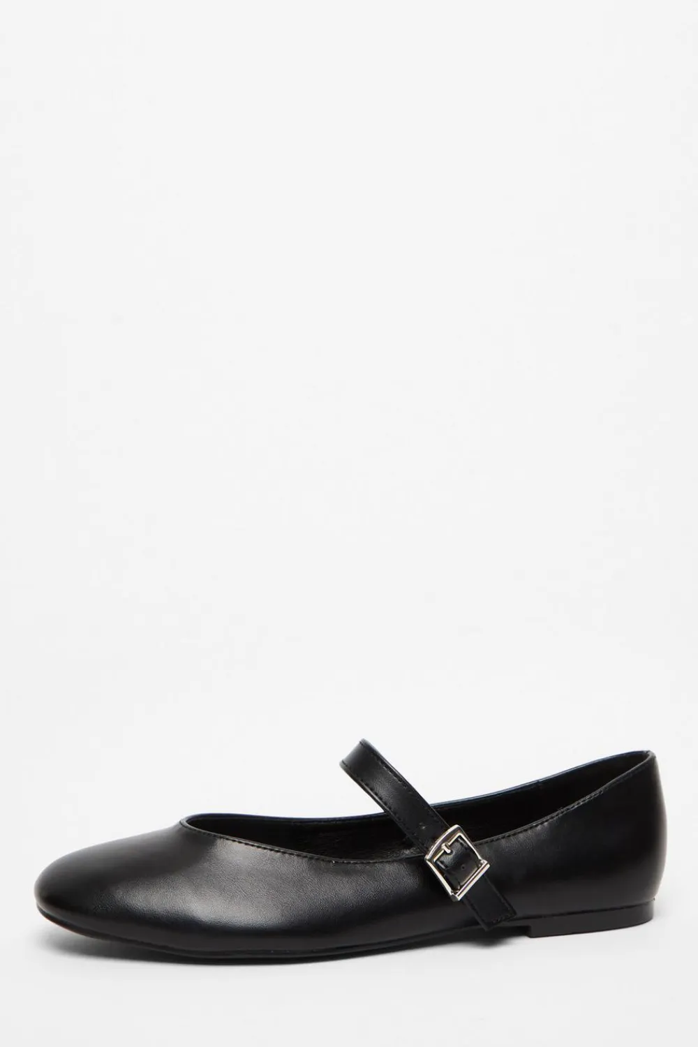 Quiz Pumps|Flats>Black Faux Leather Buckle Pumps