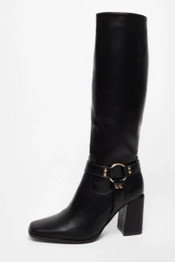 Quiz Boots>Faux Leather Knee High Boots