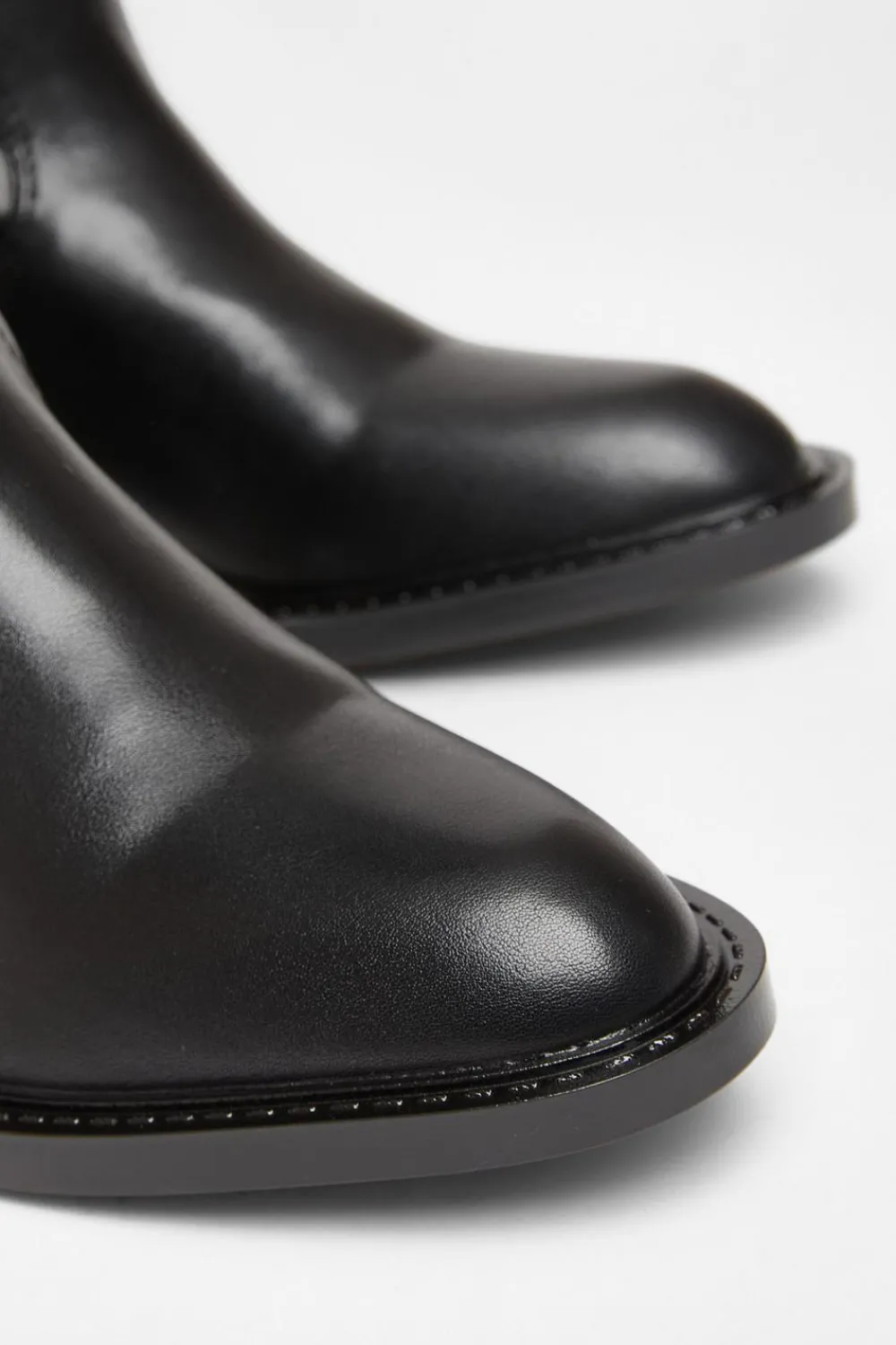Quiz Boots>Black Faux Leather Riding Boots