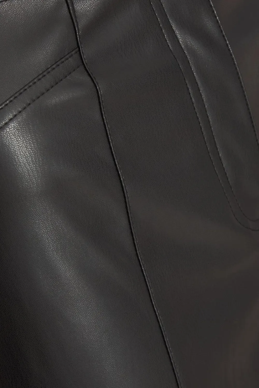 Quiz Workwear|Trousers>Black Faux Leather Trousers