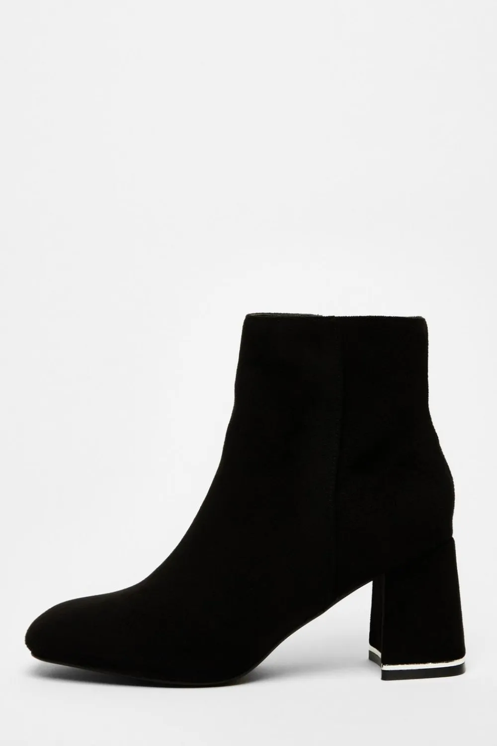 Quiz Boots>Black Faux Suede Ankle Boot