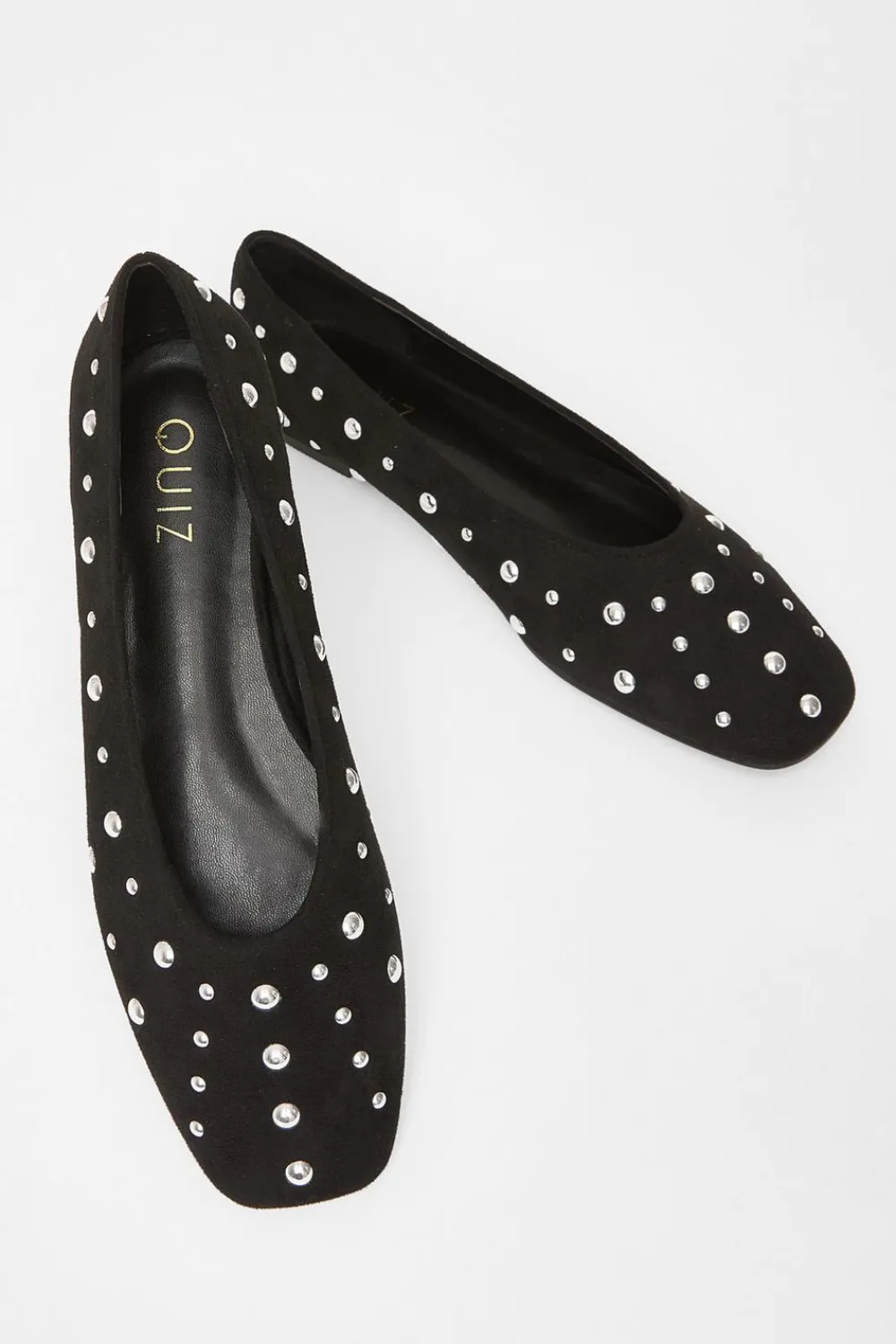 Quiz Pumps|Flats>Faux Suede Diamante Pumps